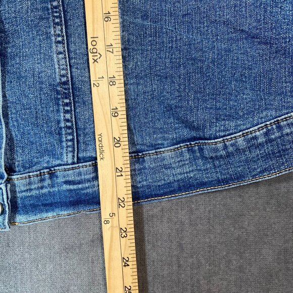 Jessica Simpson Button Up Jean Jacket Cotton/Polyester/Spandex Womens size XL - Picture 8 of 9